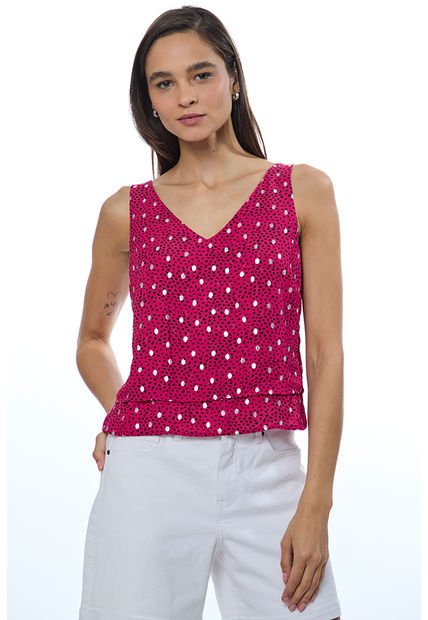 Blusa iO Fantasía Fucsia - Calce Regular