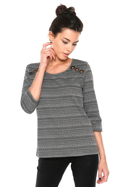 Sweater Fantasía Gris iO - Calce Holgado