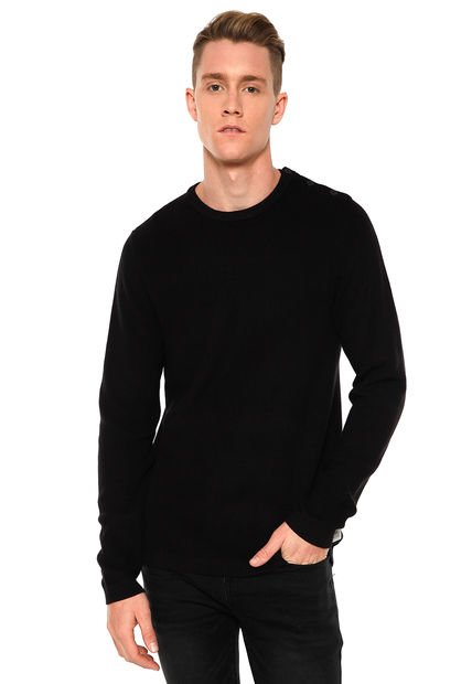 Sweater Octavio Negro Jack & Jones - Calce Regular