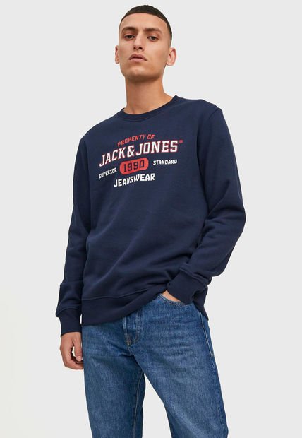 Polerón Jack & Jones Azul - Calce Regular