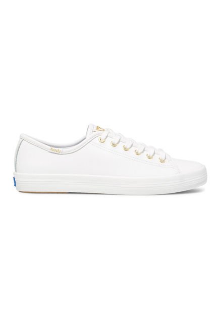 Zapatilla Cuero Kickstart Blanca Mujer Keds