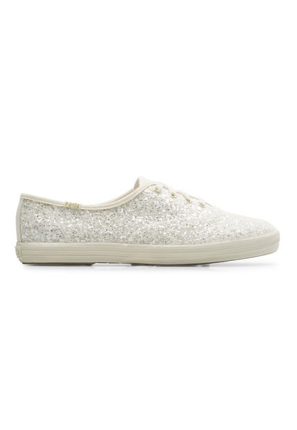 Zapatilla Casual Mujer Champion Glitter Crema Keds