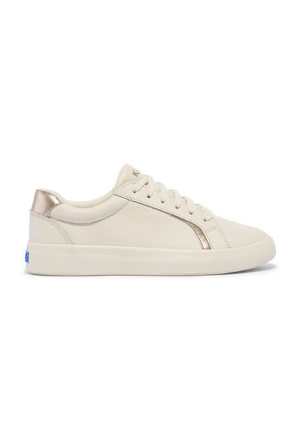 Zapatilla Cuero Beige Mujer Pursuit Lace Up Keds