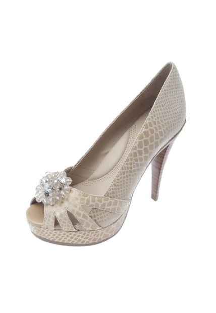 Peep Toe Fashion Reptil Kenneth Cole Beige