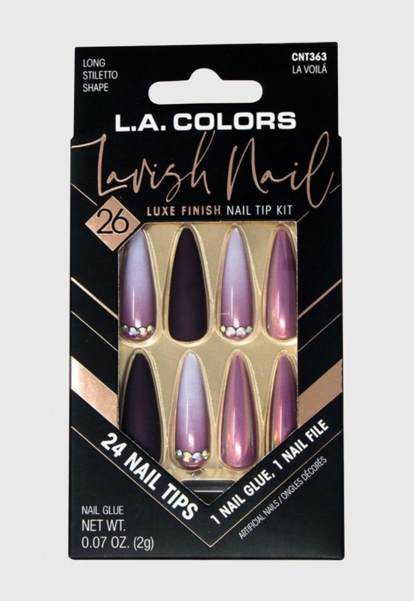 Kit De Uñas Press On Con Diseño "Lavish Nail La Voilá" L.A Colors