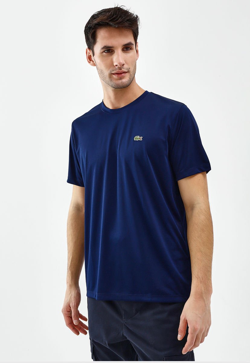 Polera lacoste azul sale