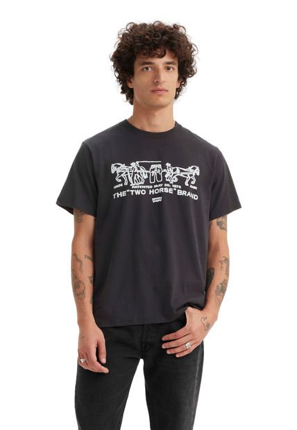 Polera Hombre Ss Relaxed Fit Tee Negro Levis