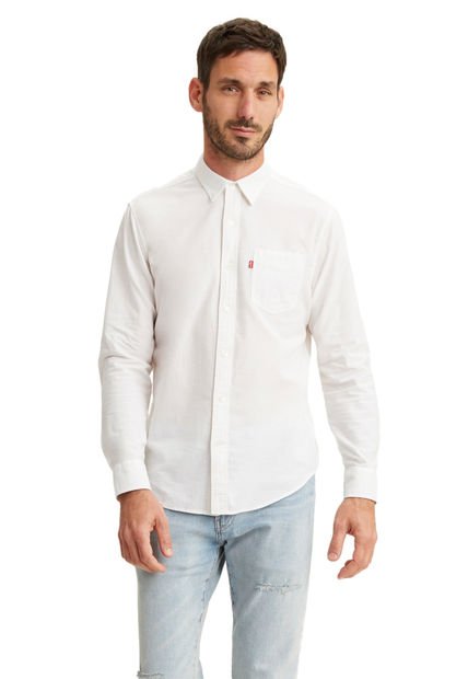 Camisa Hombre Regular Fit Blanco Levis