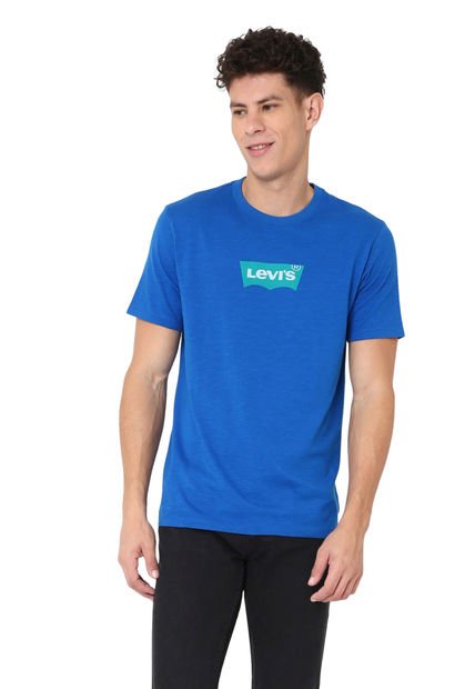 Polera Hombre Graphic Crewneck Tee Azul Levis