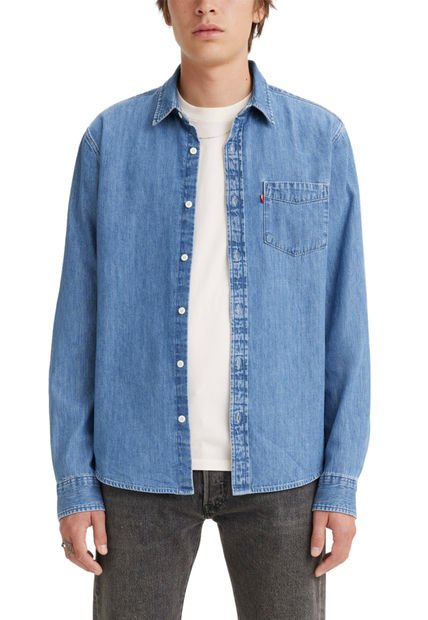 Camisa Hombre Classic Standard Azul Levis