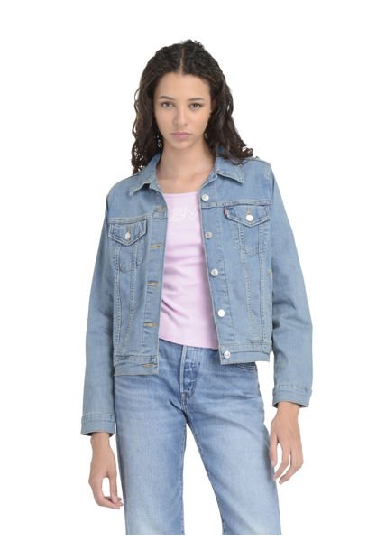 Chaqueta Mujer Regular Fit Botones Azul Levis