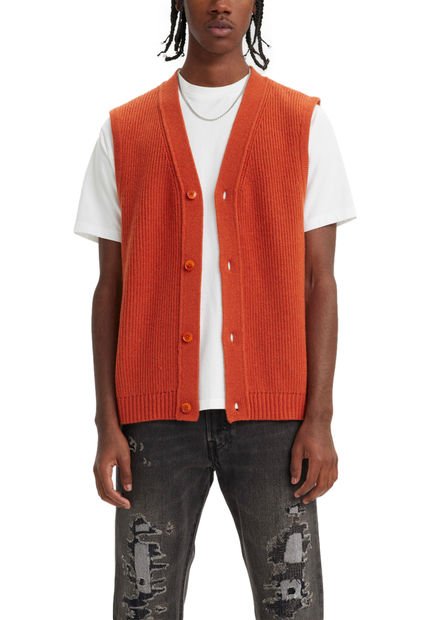 Chaleco Hombre Rincon Button Down Vest Rojo Levis