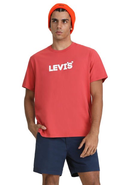 Polera Hombre Ss Relaxed Fit Tee Rojo Levis