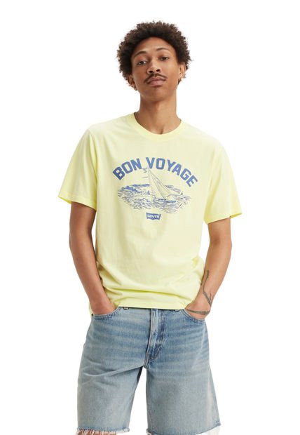 Polera Hombre Retro Standard Tee Amarillo Levis