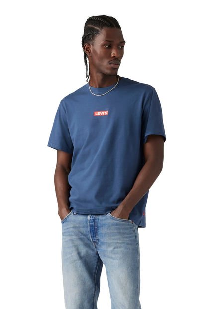 Polera Hombre Ss Relaxed Fit Tee Azul Levis