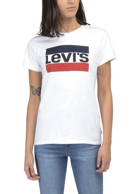 Polera Mujer Regular Fit Sportswear Blanco Levis