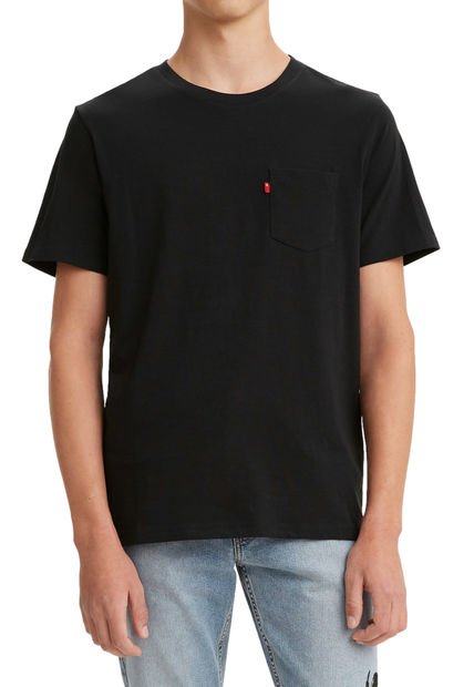 Polera Hombre Ss Classic Pocket Tee Negro Levis