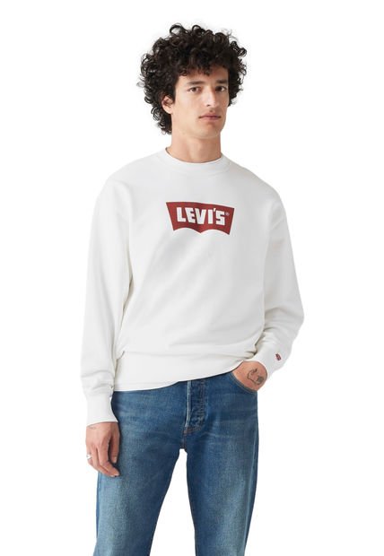 Polerón Hombre Premium Graphic Crew Blanco Levis