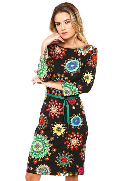 Vestido Multicolor Lineatre - Calce Regular