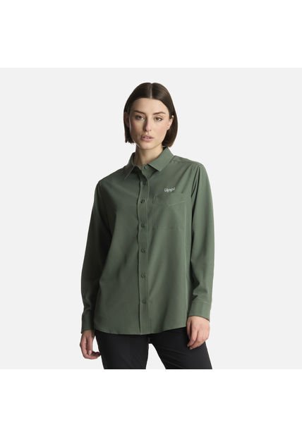 Camisa Mujer Murallon Q-Dry Shirt Jade Oscuro Lippi