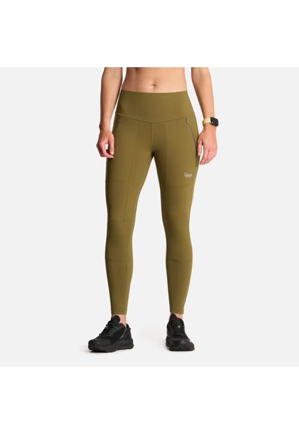 Calza Mujer PureTrek Q-Dry Leggings Verde Oliva Lippi