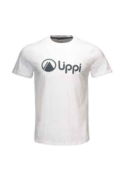 Polera Hombre Logo Lippi UV-Stop T-Shirt Blanco Azul Lippi