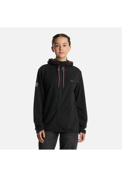 Polerón Teen Girl Stripes Nano-F Full Zip Hoody Negro Lippi