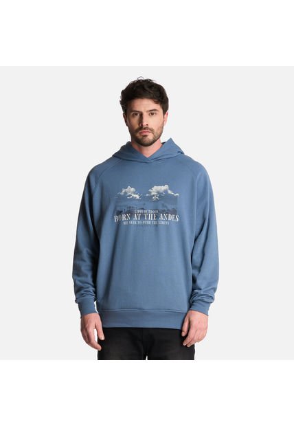 Polerón Hombre Insigne Hoody Sweatshirt Front Print Azul Piedra Lippi