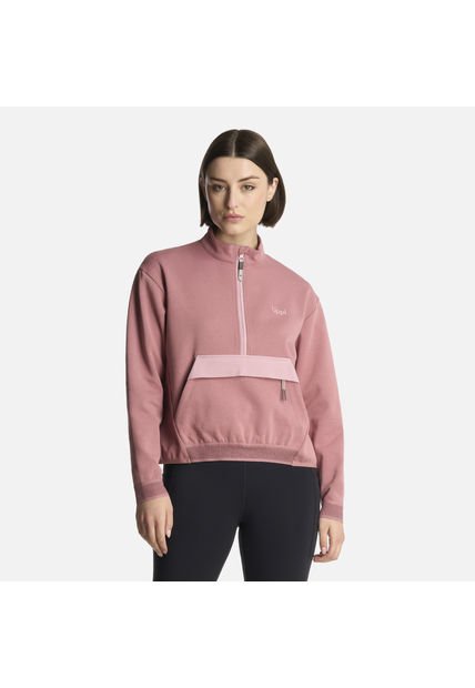 Polerón Mujer DownStreet 1/4 Zip Sweatshirt Rosa Oscuro Lippi