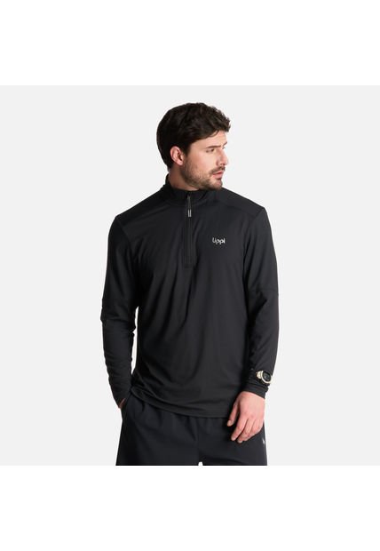 Polerón Hombre Puerto Trucco 1/4 Zip Negro Lippi