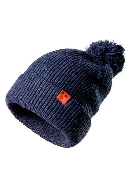 Gorro Unisex Fly Line Pom Blend-Pro Beanie Azul Oscuro Lippi