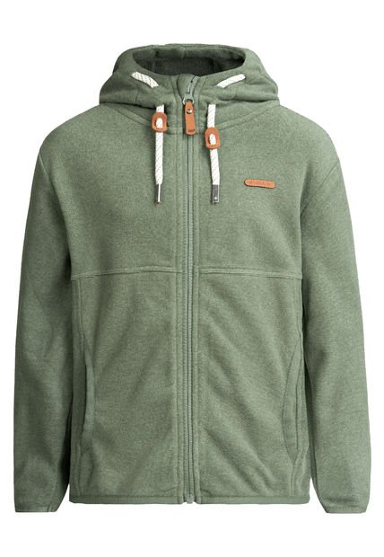 Poleron Niña Stripes Nano-F Full Zip Hoody Verde Botella Lippi