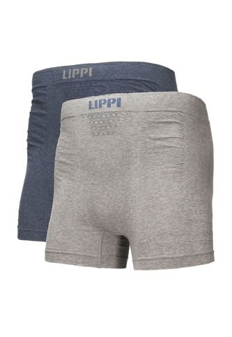 Lippi Ropa Interior Hombre Pack Skintec Seamless Boxer Gris Medio Y Azul Marino Lippi Lippi Ofertitas