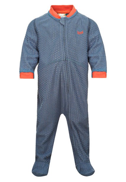 Enterito Baby Boy Saltamontes Nano-F Full Zip Onesie Azul Noche Lippi