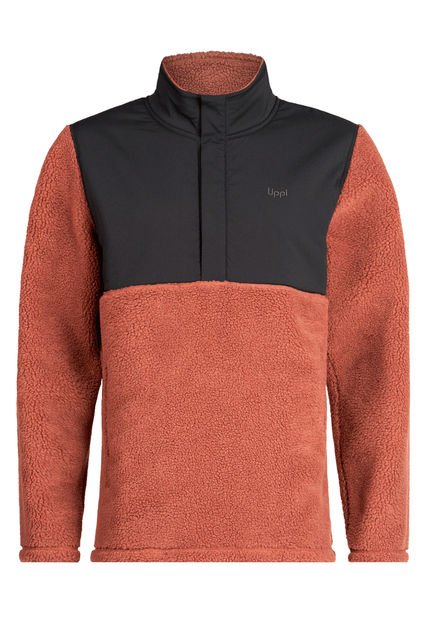 Poleron Hombre Glaciar Sherpa-Pro 1/4 Zip Terracota Lippi