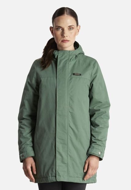 Chaqueta Mujer Peumo Canvas Hoody Jacket Verde Botella Lippi