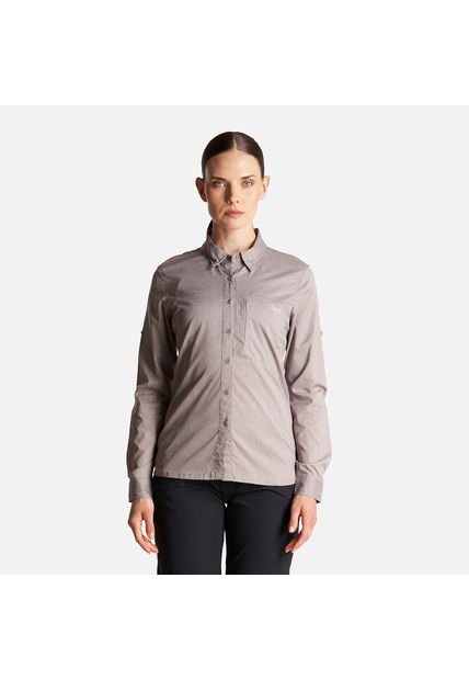 Camisa fashion color malva mujer