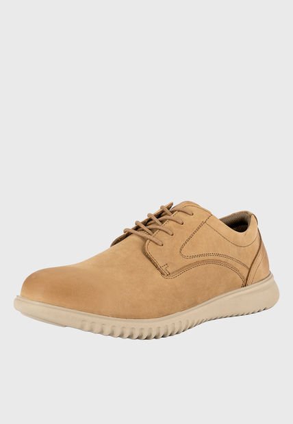 Zapato De Cuero Casual Pikes Khaki London Adixt