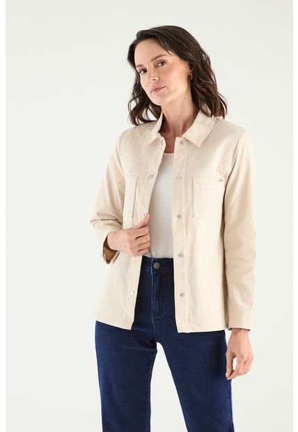 Chaqueta Sobrecamisa Beige Magriffe