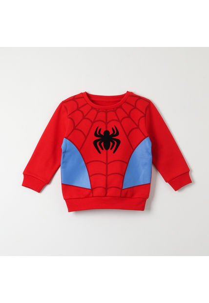 Poleron Cerrado Niño Spiderman Suit Rojo Marvel