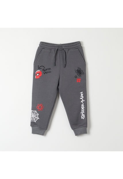 Pantalon De Buzo Niño Spiderman Super Hero Gris Marvel