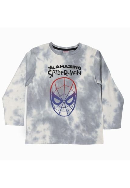 Polera Manga Larga Niño Amazing Spiderman Gris Marvel