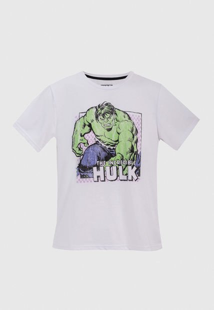 Polera Niño Hulk El Increible Blanco Marvel