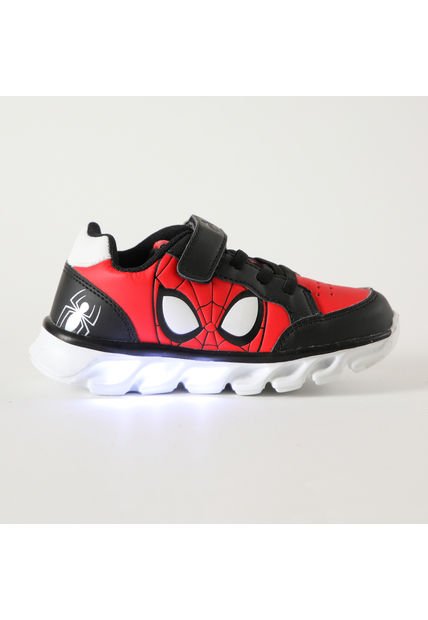 Zapatilla Con Luces Niño Personaje Spiderman Rojo Marvel