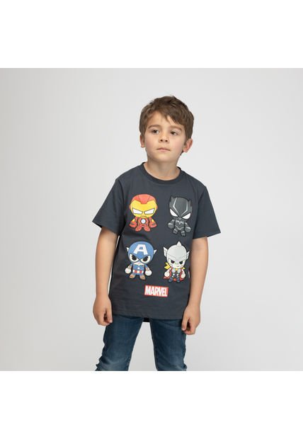 Polera Niño Team Gris Marvel