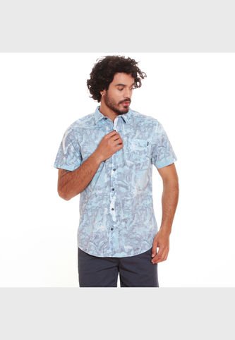 Maui And Sons Camisa Hombre Azul Maui And Sons Knasta Chile