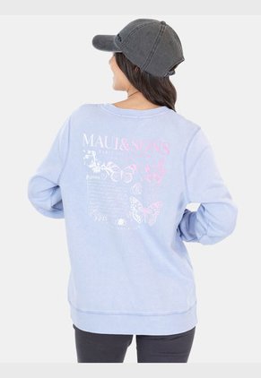 Poleron Cuello Redondo Xoxo Crew Neck  Mujer Maui And Sons