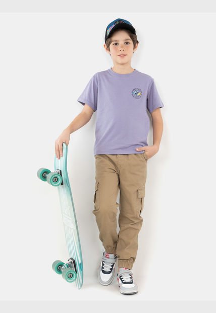 Polera MC Mini Retro Palms Morado Niño Maui And Sons