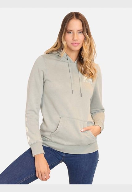 Poleron Canguro Ride Your Life Hoodie Beige Mujer Maui And Sons