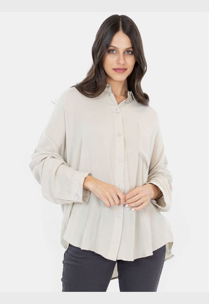 Blusa M/L Heaven Khaki Mujer Maui And Sons